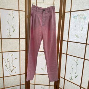 Lulu's Pleated High Rise Relaxed Wide Leg Trouser Pant in Pink 💗